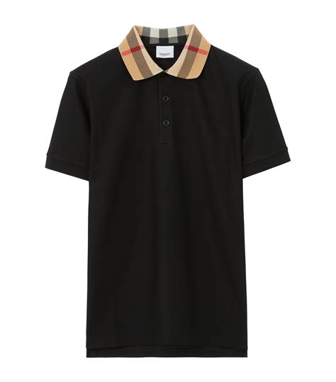 burberry black label osaka|Check Label Cotton Polo Shirt in Black .